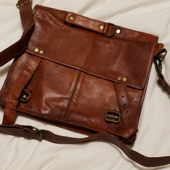 Leather Messenger Bag - Picture 1 of 5